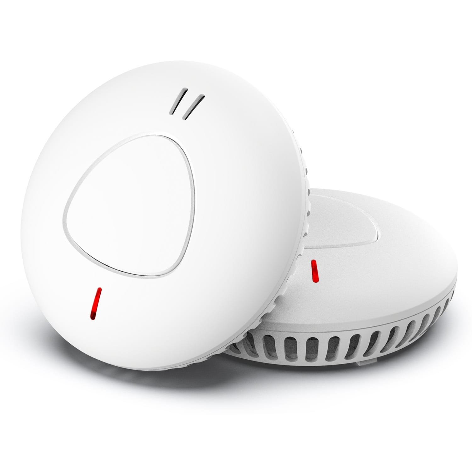 Battery operated photoelectric smoke alarms with wireless interconnection